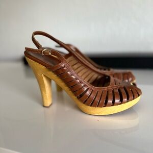 Micheal's Kors wooden heel shoes